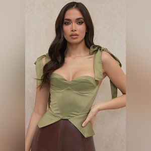 NWT House of CB Mya Green Corset - Size Small